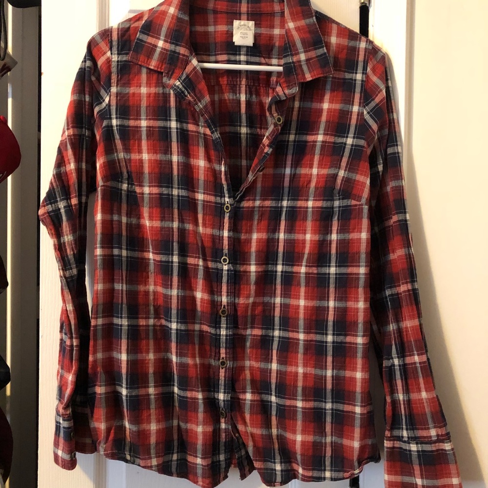 J. Crew plaid perfect shirt